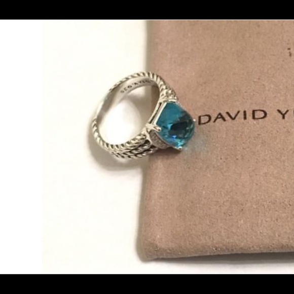 DAVID YURMAN Diamond Sterling Topaz Ring - Picture 2 of 6